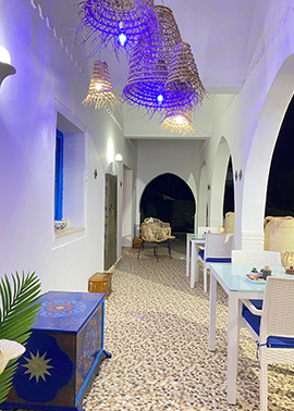 Le patio extravagent du Villa Calma Djerba