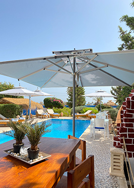 Vue Exterieur du Villa Calma Djerba: Le patio luxueux