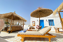 Terrasse 1er étage vue Lagune